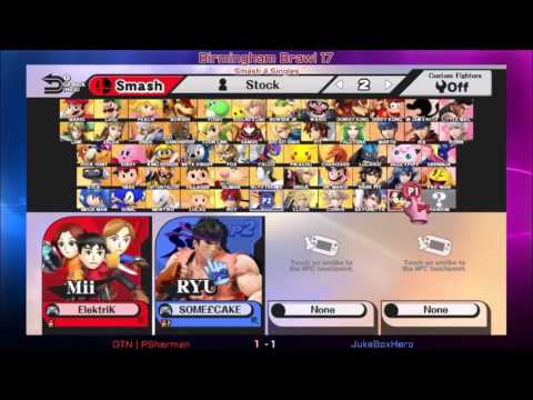 Bham Brawl 17 - Smash 4 Singles - Elektrik (Mario, Samus) vs JukeBoxHero (Ryu)