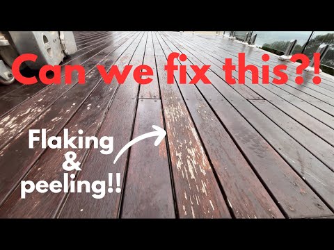 Wood deck restoration | FLAKING & PEELING deck | Start to Finish
