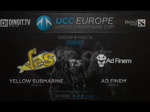 UCC: Europe. Dota 2. Yellow Submarine vs AD finem. 1 game. 21.12.15