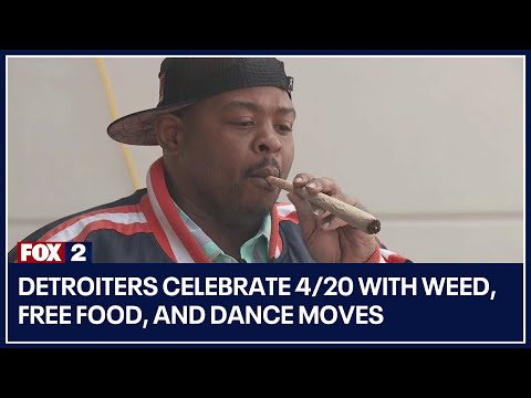Detroiters celebrate 4/20 with weed, free food, and dance moves