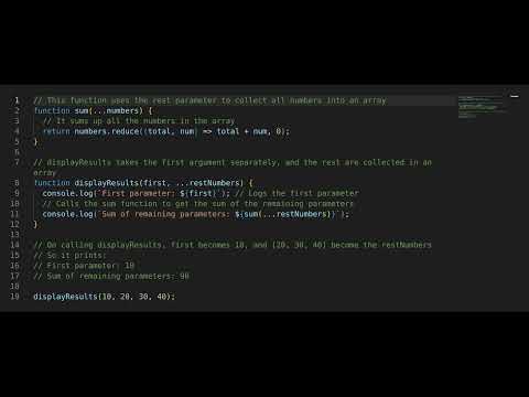 Javascript Interview Question Rest Parameters In Javascript