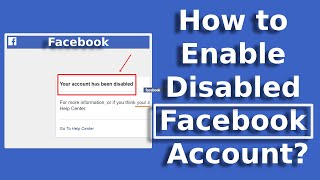 Facebook Disabled Me! How to Recover My Disabled Facebook Account - 2021 | Enable Facebook Account