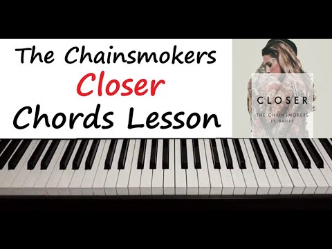 The Chainsmokers - " Closer " Piano Chords Tutorial Lesson Easy Full Song How To Play