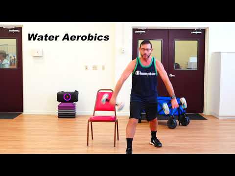 Water aerobics standing workout w/ Mike