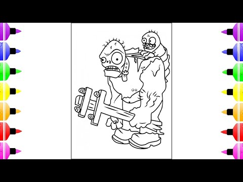 Plants vs Zombies Coloring Pages, Zombies Games Coloring Pages, Draw and Color TV