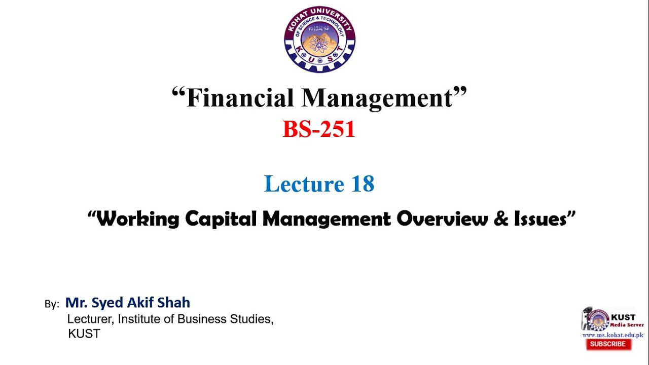 Working Capital Management an Overview
