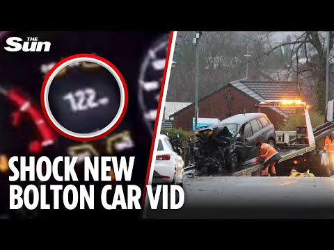 Shock footage of Bolton car hitting 122mph is ‘probed by cops investigating deadly taxi crash’