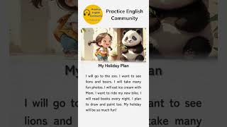 English Listening Practice – A Short My Holiday Plan | Short English Story with Subtitles