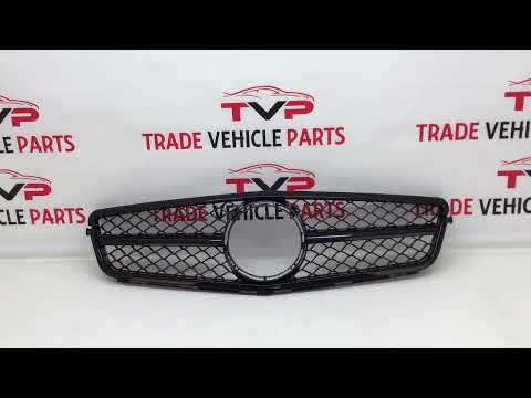 Fits Mercedes C-Class C204 W204 S204 2007-2014 Front Main Grille Gloss Black Sport Look Without Badge video