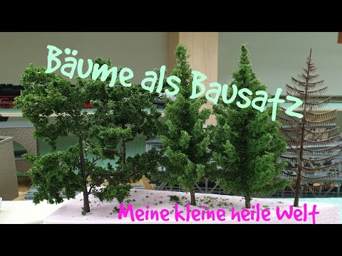 Modelleisenbahn H0 .. einfachen Baum / Tanne selber machen .. Dank Heki Bausatz