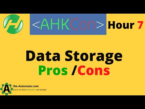 AHKCon 7: Data Storage (ini,text,JSON,XML,SQL, etc.)