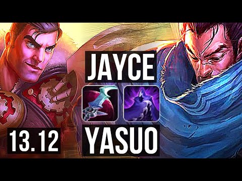 JAYCE vs YASUO (TOP) | 10/1/6, 6 solo kills, 300+ games, Dominating | EUW Master | 13.12