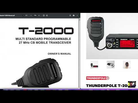 THUNDERPOLE T-2000 , CB INTSRUCTION MANUAL & OVERVIEW