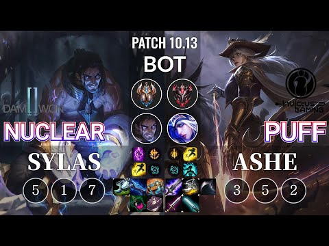 DWG Nuclear Sylas vs IG Puff Ashe Bot - KR Patch 10.13