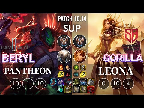 DWG BeryL Pantheon vs SB GorillA Leona Sup - KR Patch 10.14
