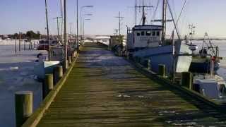 preview picture of video 'Agger harbour recorded with my Vado HD, Agger havn om vinteren.'
