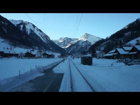SBB Lokführerstandsfahrt Schwanden - Linthal Winter