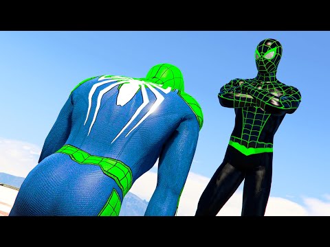Green Spiderman And Green Spider-Man Miles Morales - What If Battle Superheroes