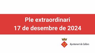 Ple del dia 17 de desembre de 2024
