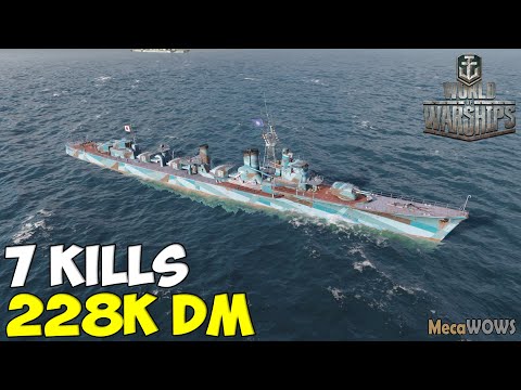 World of WarShips | Shimakaze | 7 KILLS | 228K Damage - Replay Gameplay 1080p 60 fps
