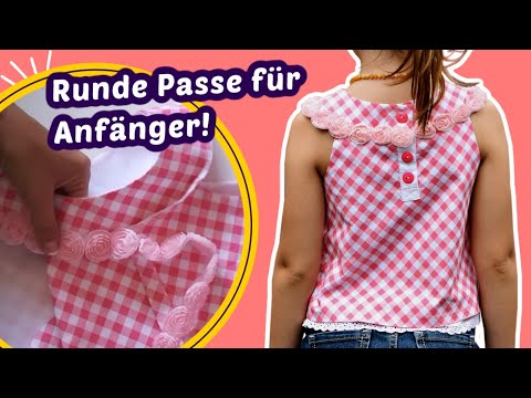 Runde Passe nähen so geht's: Der Trick - romantischen Stoffrosen! (Kitty)