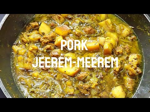 Green Pork Jeerem Meeren - Pork Belly - Tangy, Spicy,...