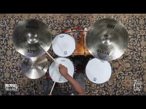 Used Sabian 18" AAX Dark Crash Cymbal - Brilliant - 1439g (U21868XB-1090421M)