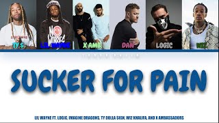 Lil Wayne - Sucker for Pain ft. Ty $, Imagine dragons, Logic, Wiz, X. Amb. (Colour-coded Lyrics)