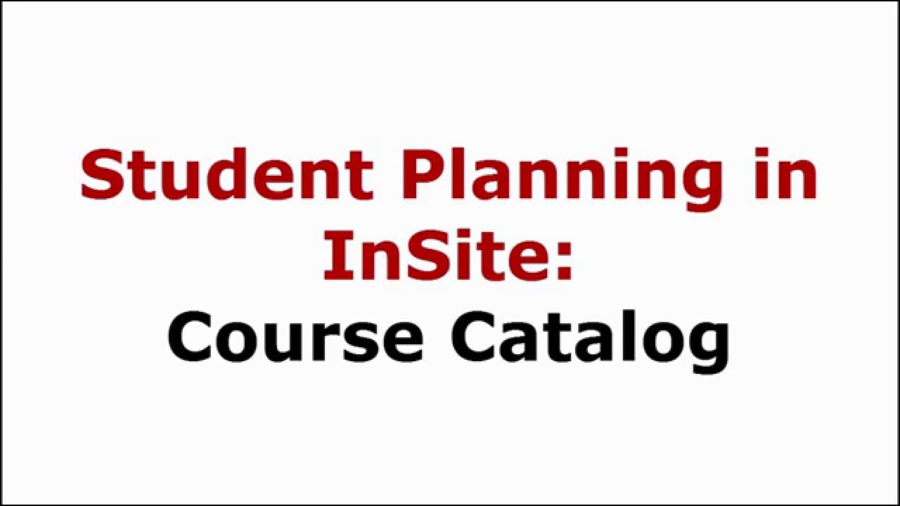 Course Catalog Turorial