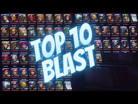 TOP 10 BLAST TYPE HEROES / VILLAIN - HOW TO BUILD THEM AND WHY - F2P OR NOT |Marvel Future Fight