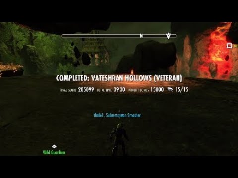 ESO - Vet Vateshran Trifecta - [No Death - No Sigil - Speed Run] - Mag Warden - Firesong