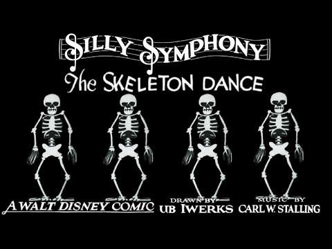 Walt Disney's First Silly Symphony - "The Skeleton Dance" (Public Domain)