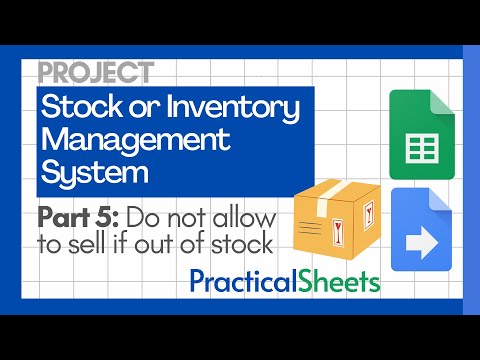 Create a STOCK Management System in Google Sheets 