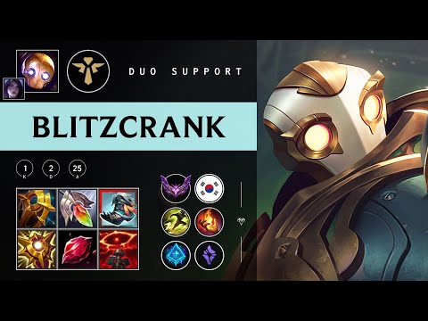 Blitzcrank Support vs Poppy - KR Master Patch 25.24