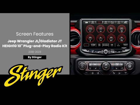 SCREEN FEATURES: HEIGH10 Radio Fully Integrated Kit - Jeep Wrangler JL/Gladiator JT (2018-2023)