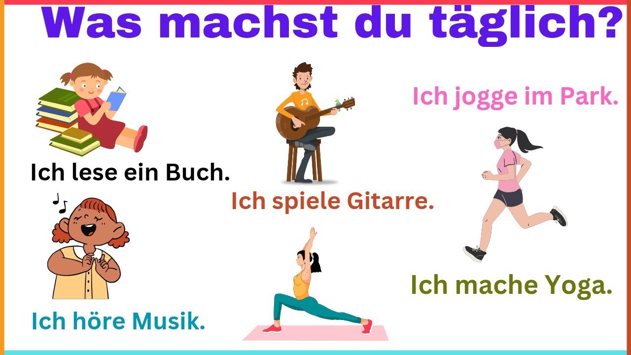 What do you do every day? 200 Daily Activities for Beginners A1 A2 B1 B2 | German Conversation.