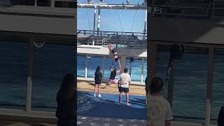 Royal Caribbean Allure of the Seas Aqua Show performers Practicing