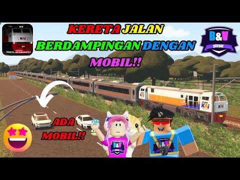 KERETA JALAN BERDAMPINGAN DENGAN MOBIL!!