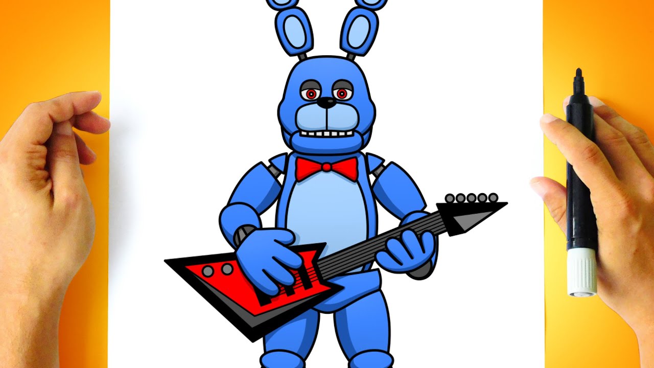 Como DESENHAR o BONNIE - Como DIBUJAR a BONNIE - Five Nights at Freddy's - FNAF Drawing Tutorial
