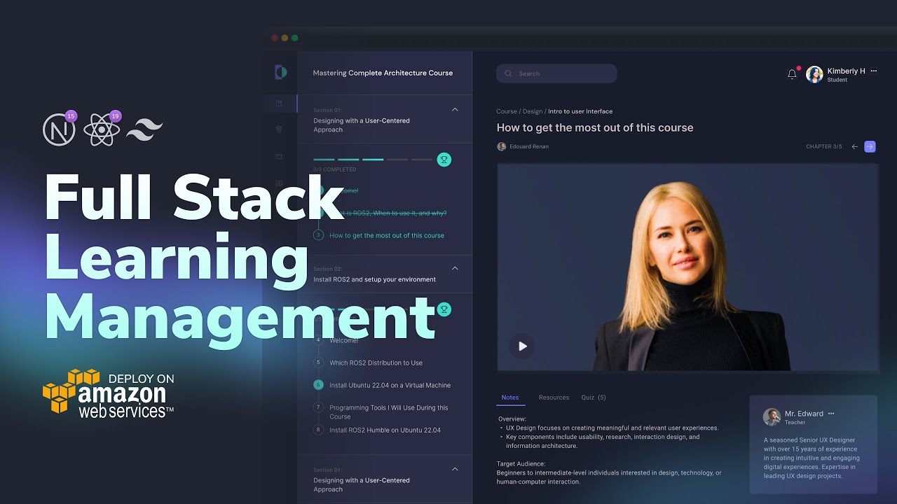 Build a Nextjs Learning Management App | AWS, Docker, Lambda, Clerk, DynamoDB, ECR, S3, Shadcn, Node