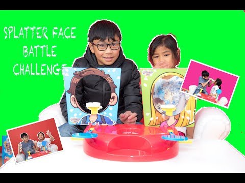 SPLATTER FACE BATTLE CHALLENGE IS ON AND IT'S FUN. WATCH AND FIND OUT WHO WON IT!!!
