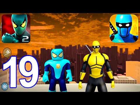 Power Spider Hero 2 Vs Blue Ninja Rope Hero - Gameplay Walkthrough Part 19 (iOS, Android)