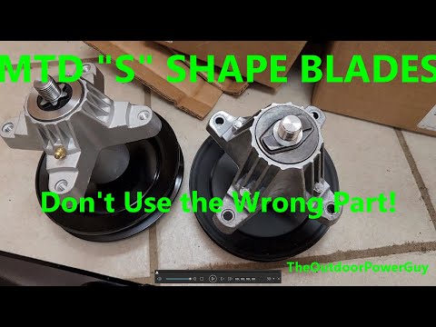MTD S Shape Blades - Don't Use the Wrong Part!