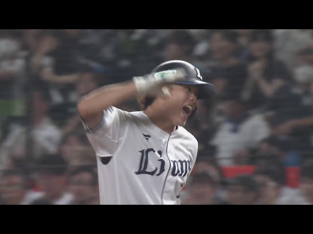 【6回裏】記念すべきプロ初打点!! ライオンズ・奥村光一 レフトへ先制タイムリーヒット!!  2024年7月17日 埼玉西武ライオンズ 対 オリックス・バファローズ