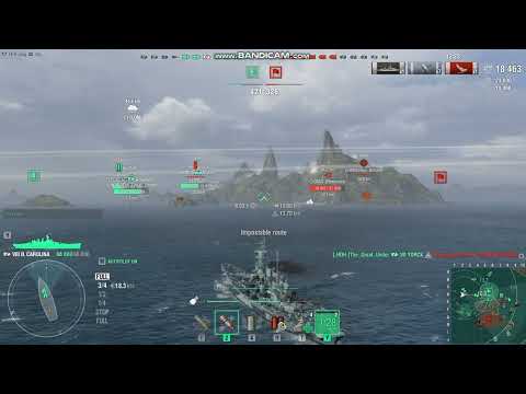 World of Warships!! NORTH CAROLINA WINS IN CYCLONE!! Part 1