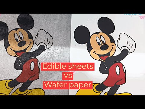Part of a video titled differences between wafer paper and sugar paper - YouTube