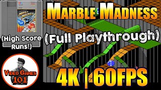 Marble Madness | Full High Score Playthrough | 4K 60FPS | Video Games 101