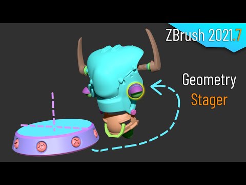087 ZBrush 2021.7 - Geometry Stager! Store two states for any subtool for  placement and symmetry!