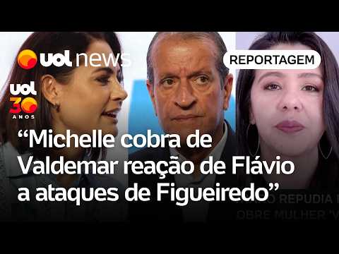 Michelle cobrou de Valdemar postura de Flávio Bolsonaro contra falas de Figueiredo | Carla Araújo