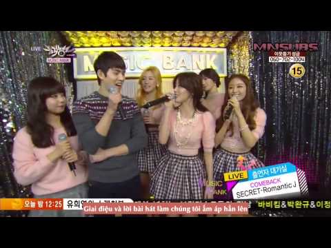 [Vietsub] 131213 BackStage Music Bank - SECRET & Romantic J
